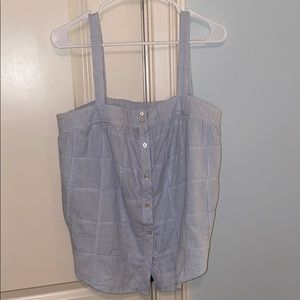 Vineyard Vine Yarn Dye Patchwork Button Front Tank